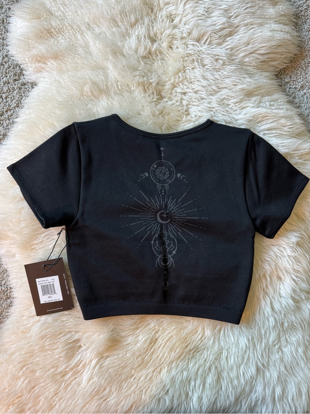 Spiritual Gangster Celestial Crop Top w/ Bra Shelf